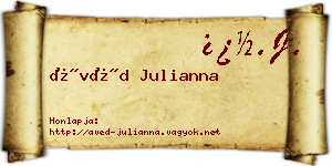 Ávéd Julianna névjegykártya